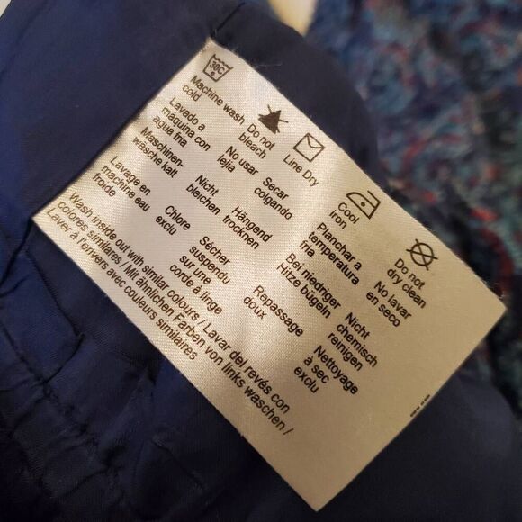 Vintage Esprit Blue Geometric Print Cinch Waist Dress - Size 0 - Picture 3 of 9